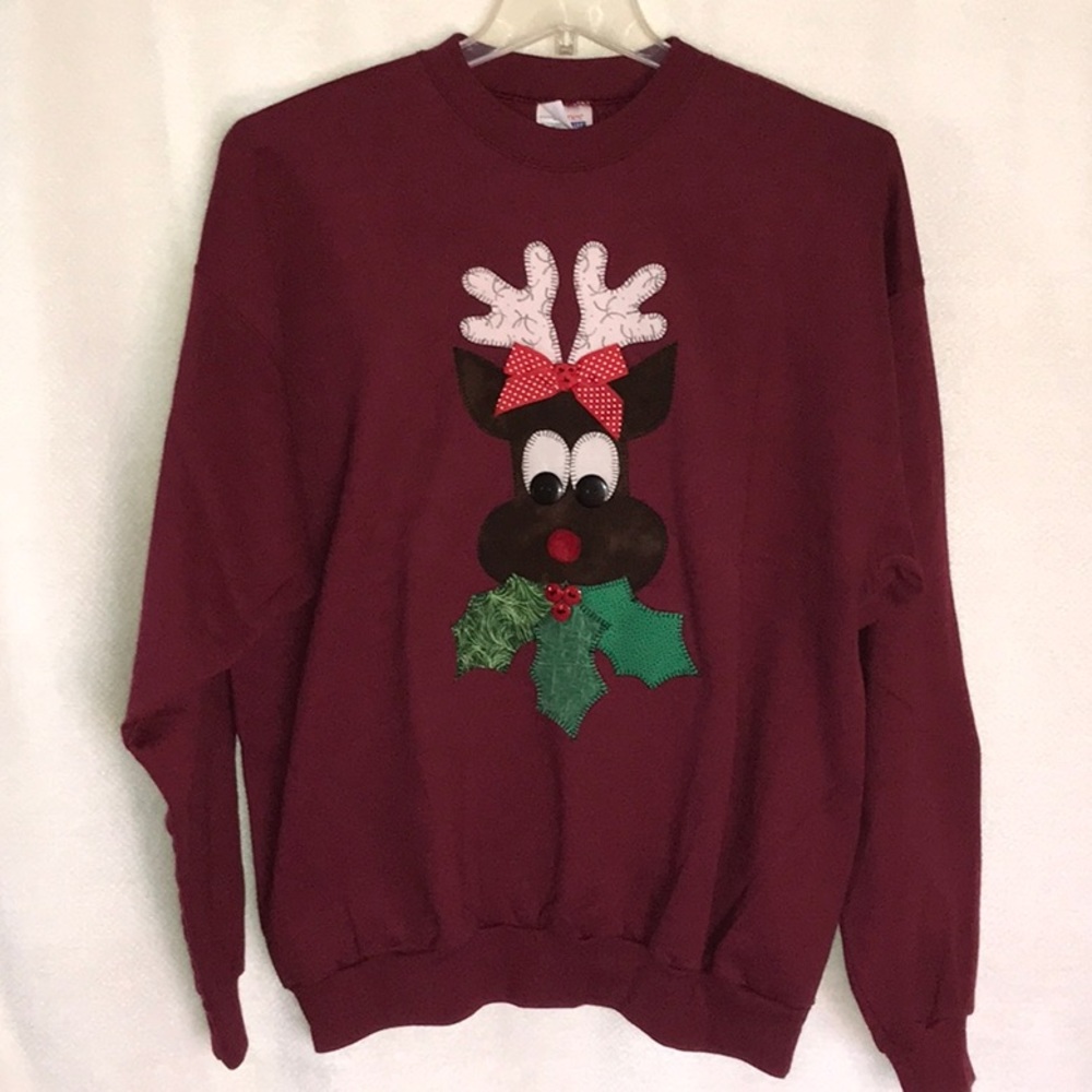Christmas embroidered sweatshirt
